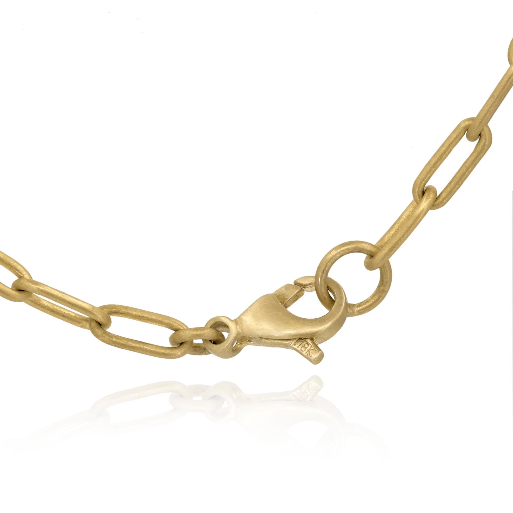 Tumbled Epic 52.38ct Boulder Opal 22k Gold Handmade Chain Necklace, Lola Brooks 2022 For Sale