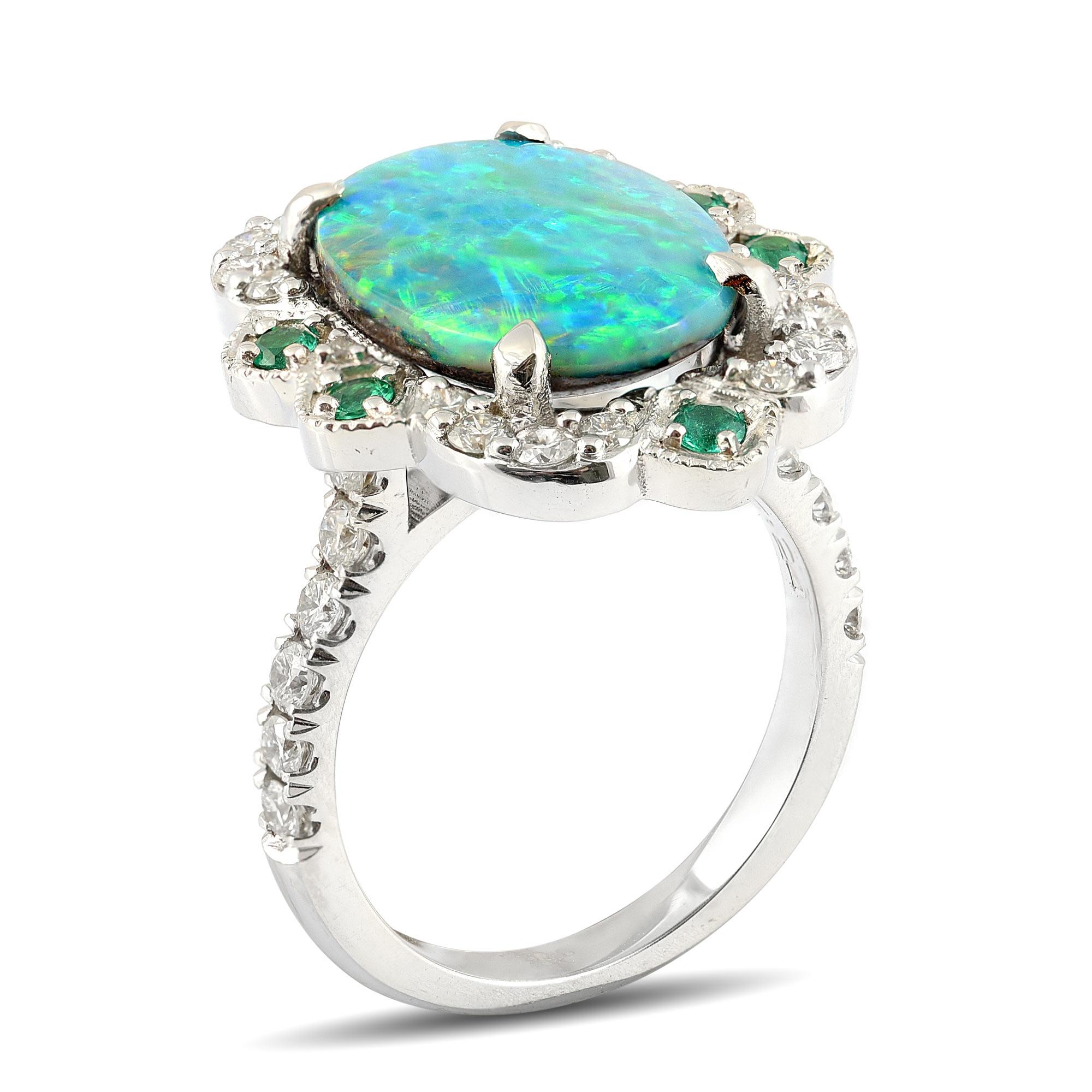 Australischer Boulder Opal Ring
