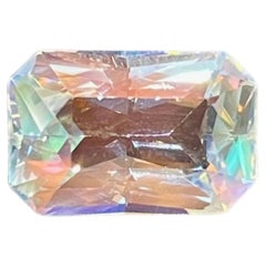 5.24 carats Faceted Rainbow Moonstone Scissor Cut Natural Madagascar's Gemstone