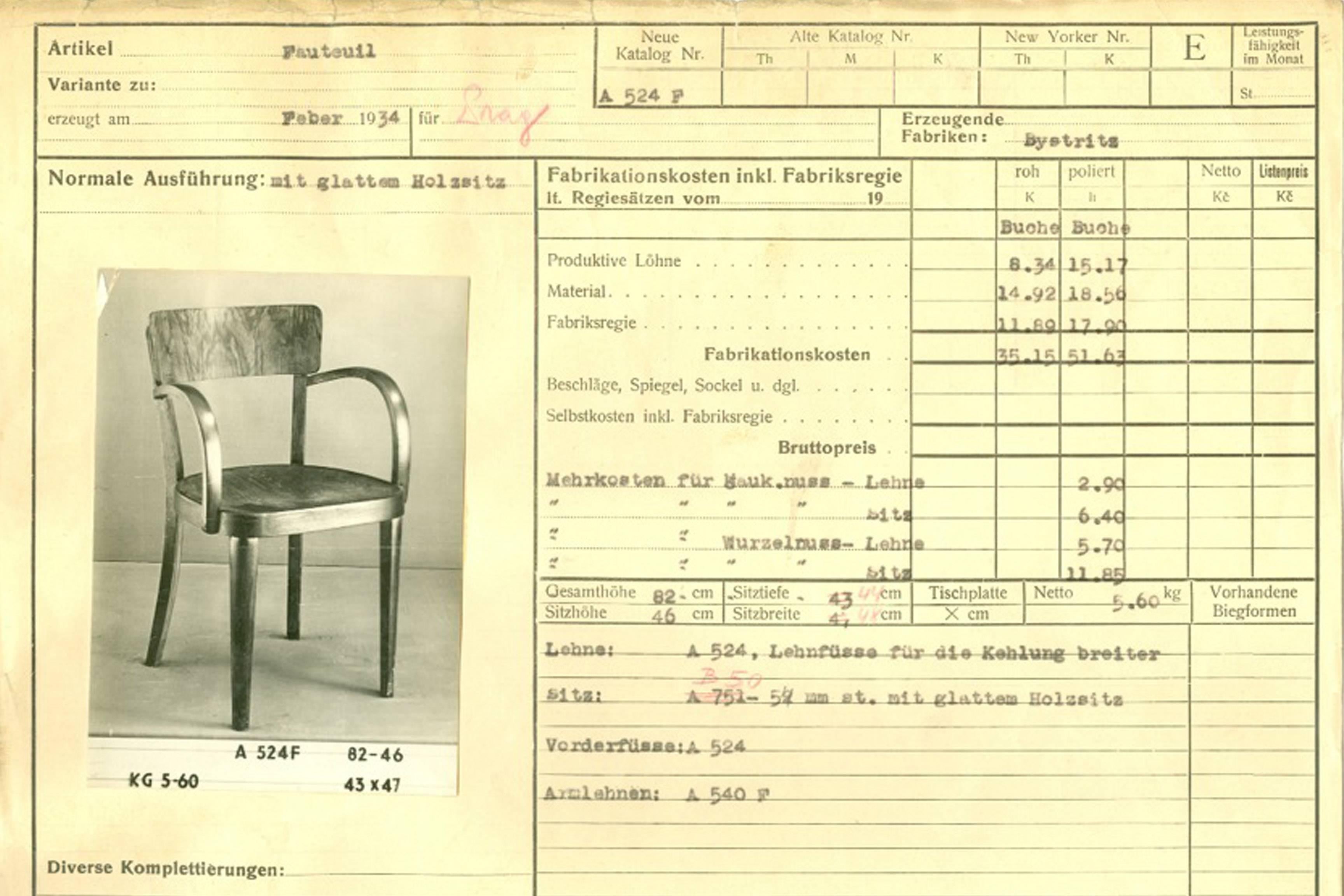 524 F Thonet Chair 1