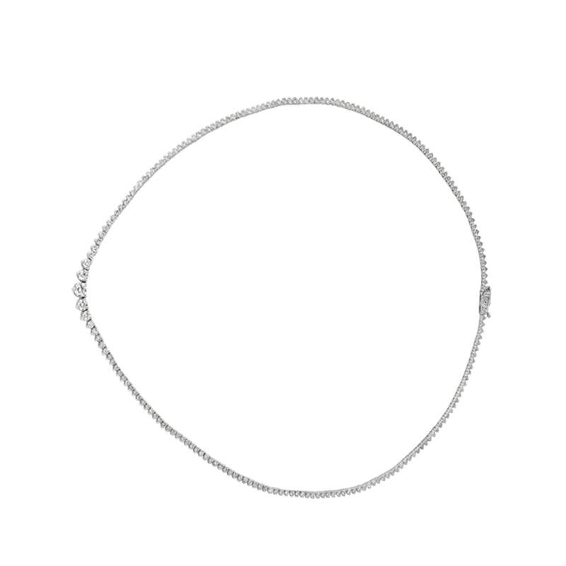5.25 Natural Carat Diamond Tennis Necklace G SI 14K White Gold

100% Natural Diamonds, Not Enhanced in any way Round Cut Diamond Necklace
5.25CT
G-H
SI
14K White Gold, Prong style, 13.80 grams
16 inches in length, 3/16 inches in width
1 diamond -