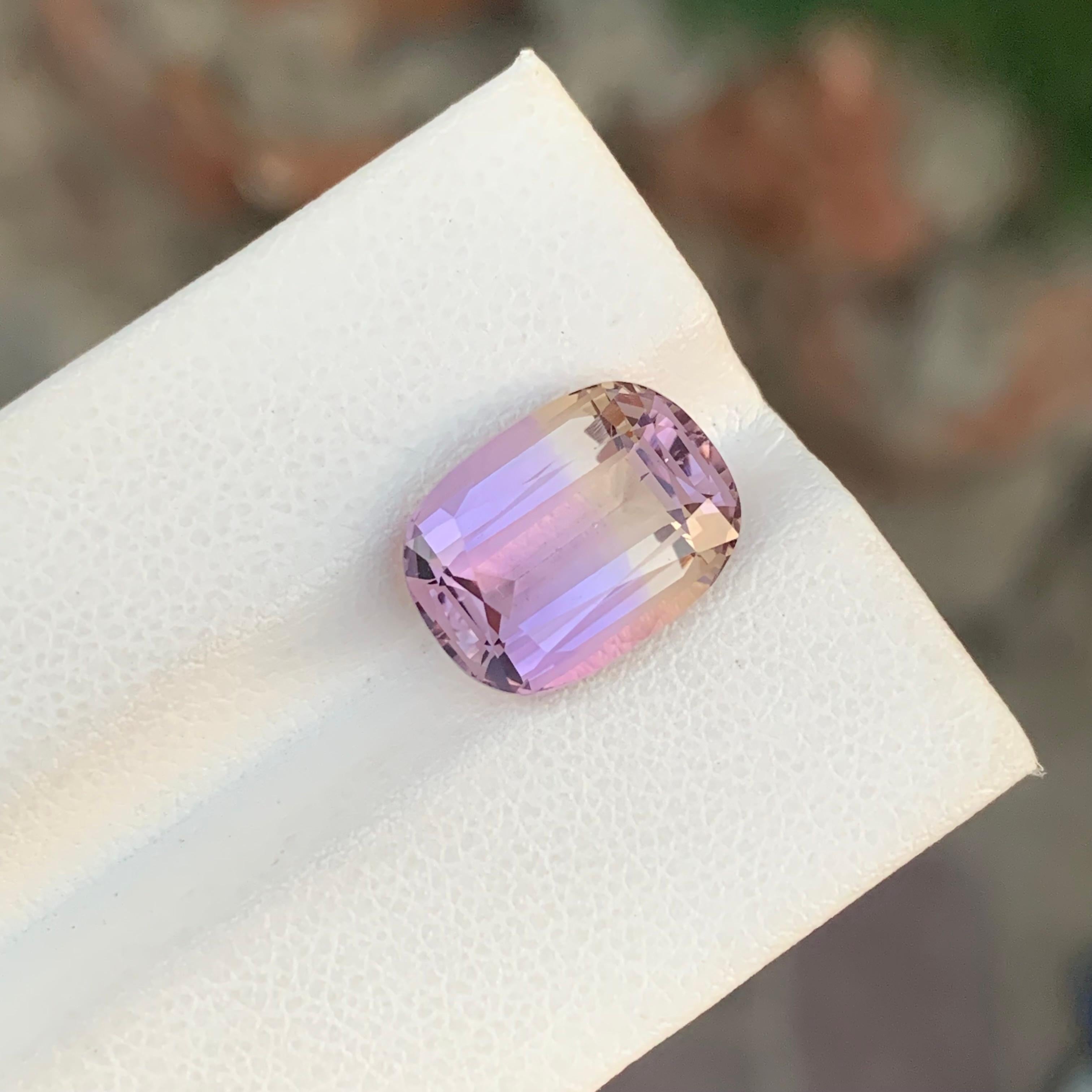 5,25 Carati Nature Ametrine sciolti a forma di cuscino lungo Gemma in vendita 4
