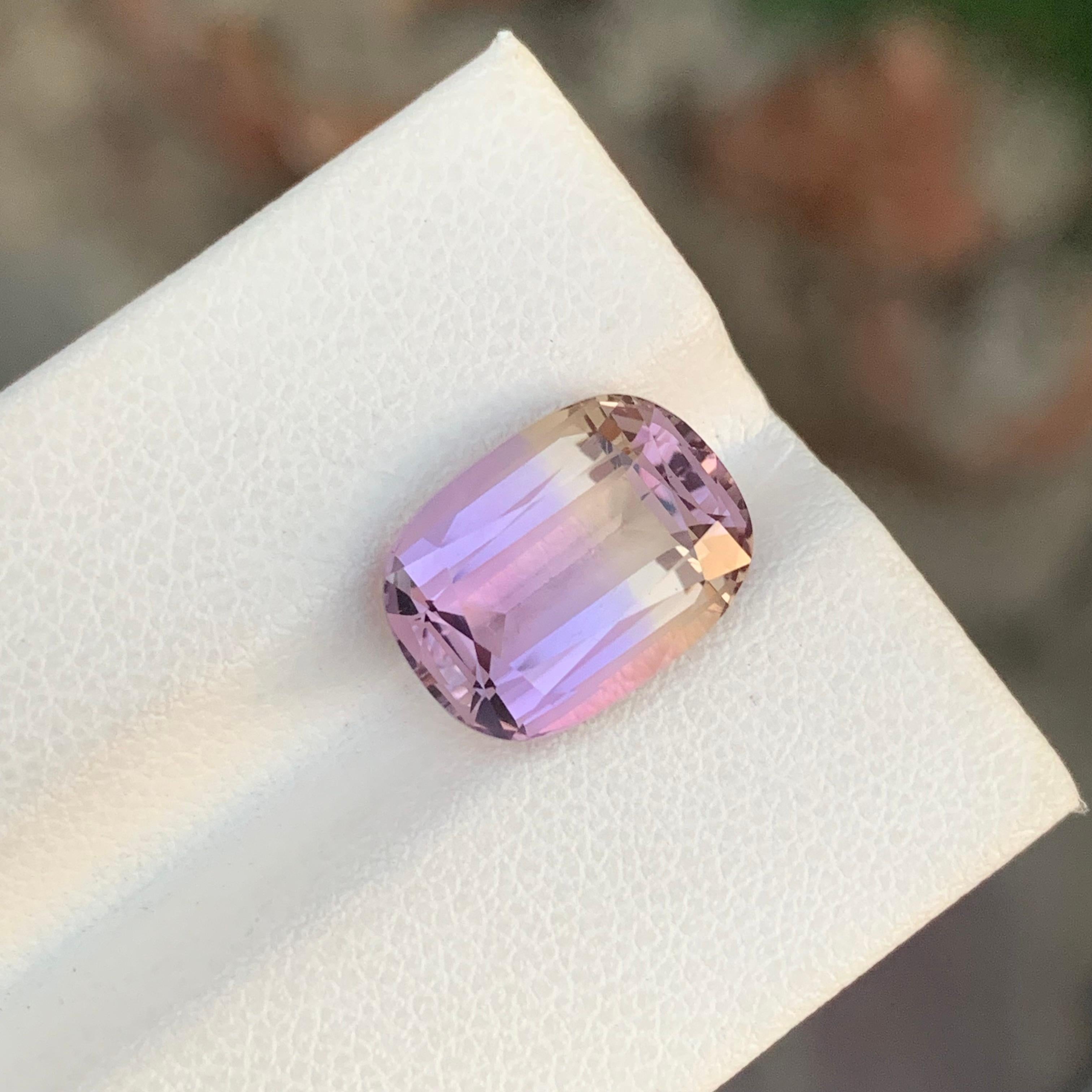 5,25 Carati Nature Ametrine sciolti a forma di cuscino lungo Gemma in vendita 5