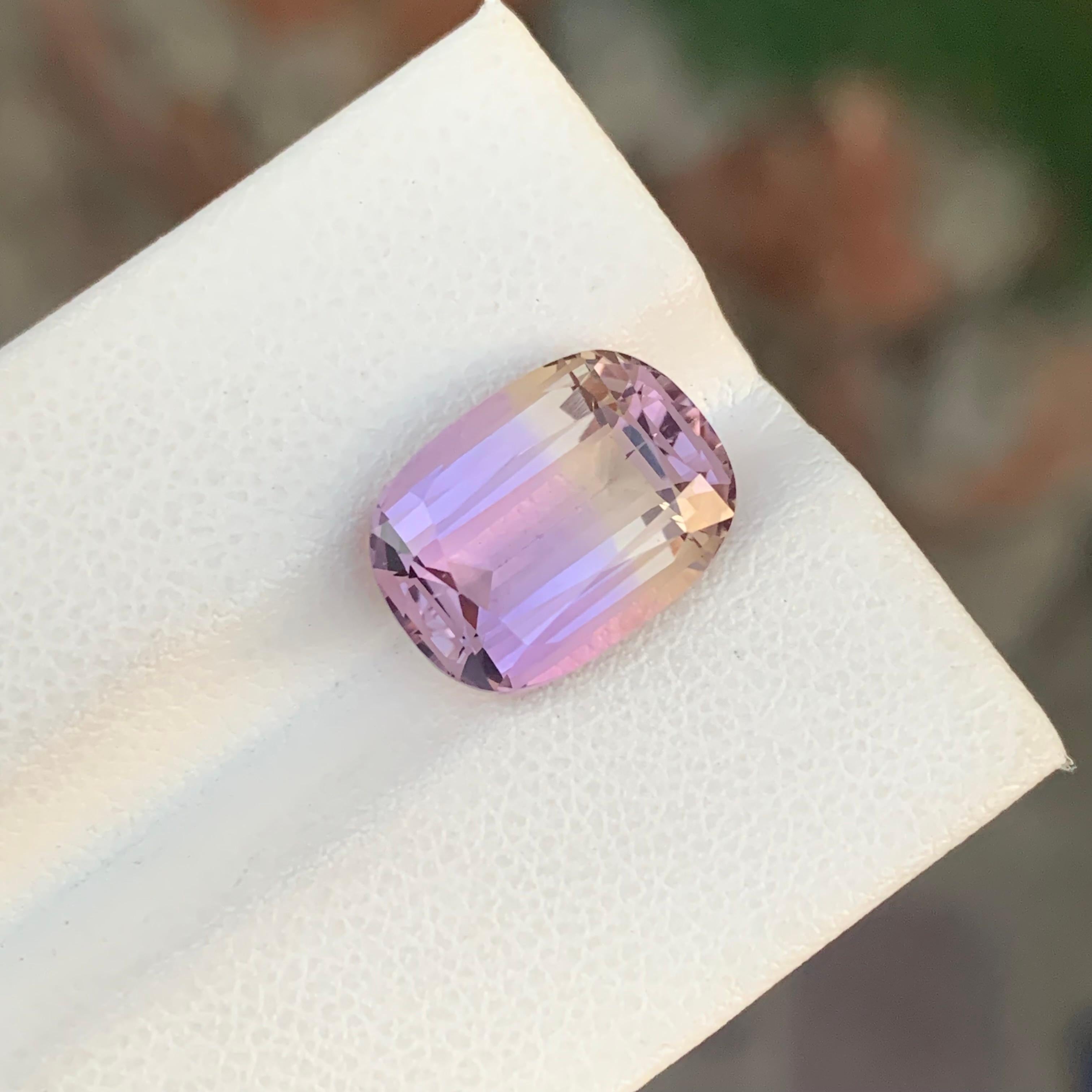 5,25 Carati Nature Ametrine sciolti a forma di cuscino lungo Gemma in vendita 2
