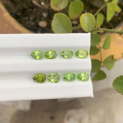 5.25 Carat Natural Loose Green Peridot Pear Cut Jewelry Lot Pakistan Gemstones