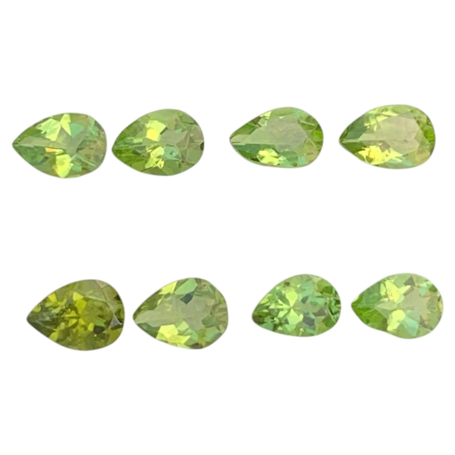 Lot de pierres précieuses du Pakistan : péridot vert naturel en taille poire, 5,25 carats, en vrac