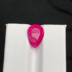5.25 Carat Natural Loose Reddish Pink Ruby Stone Pear Cut Afghan Gemstone