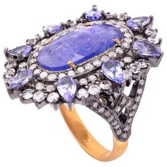 5,25 Karat Tansanit Saphir Cocktail-Ring