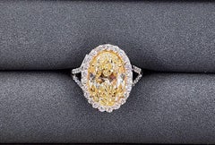 Anillo Amarillo y Diamante Natural Certificado de 5,25 ct