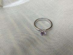 .525ct Pink Sapphire Solitaire Engagement Ring in 18ct White Gold