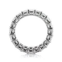 5.25ct Radiant Cut Diamond Eternity Band in 18k White Gold