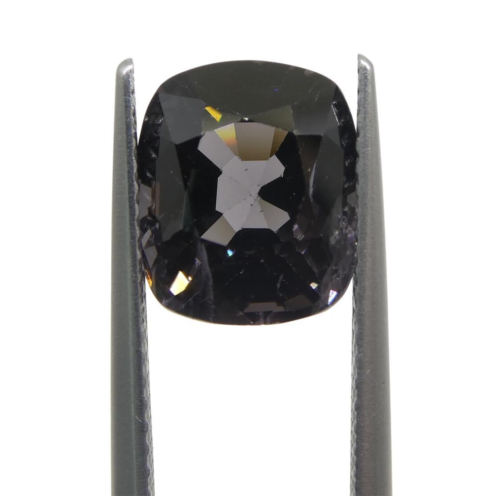 5,25ct Spinello grigio rettangolare a cuscino dalla Birmania in vendita 5