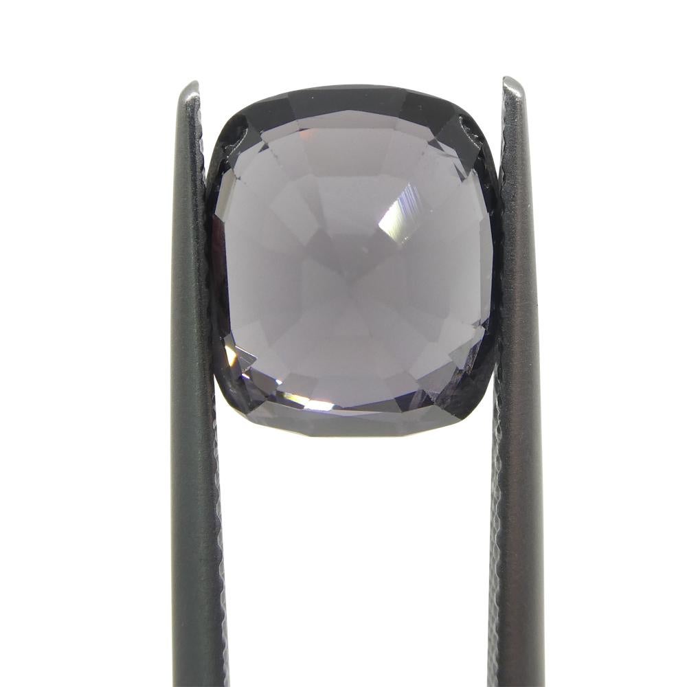 5,25ct Spinello grigio rettangolare a cuscino dalla Birmania in vendita 6