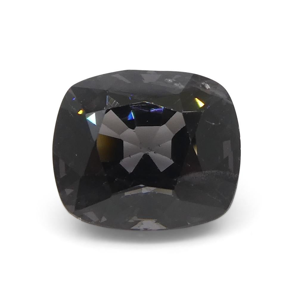 5,25ct Spinello grigio rettangolare a cuscino dalla Birmania in vendita 9
