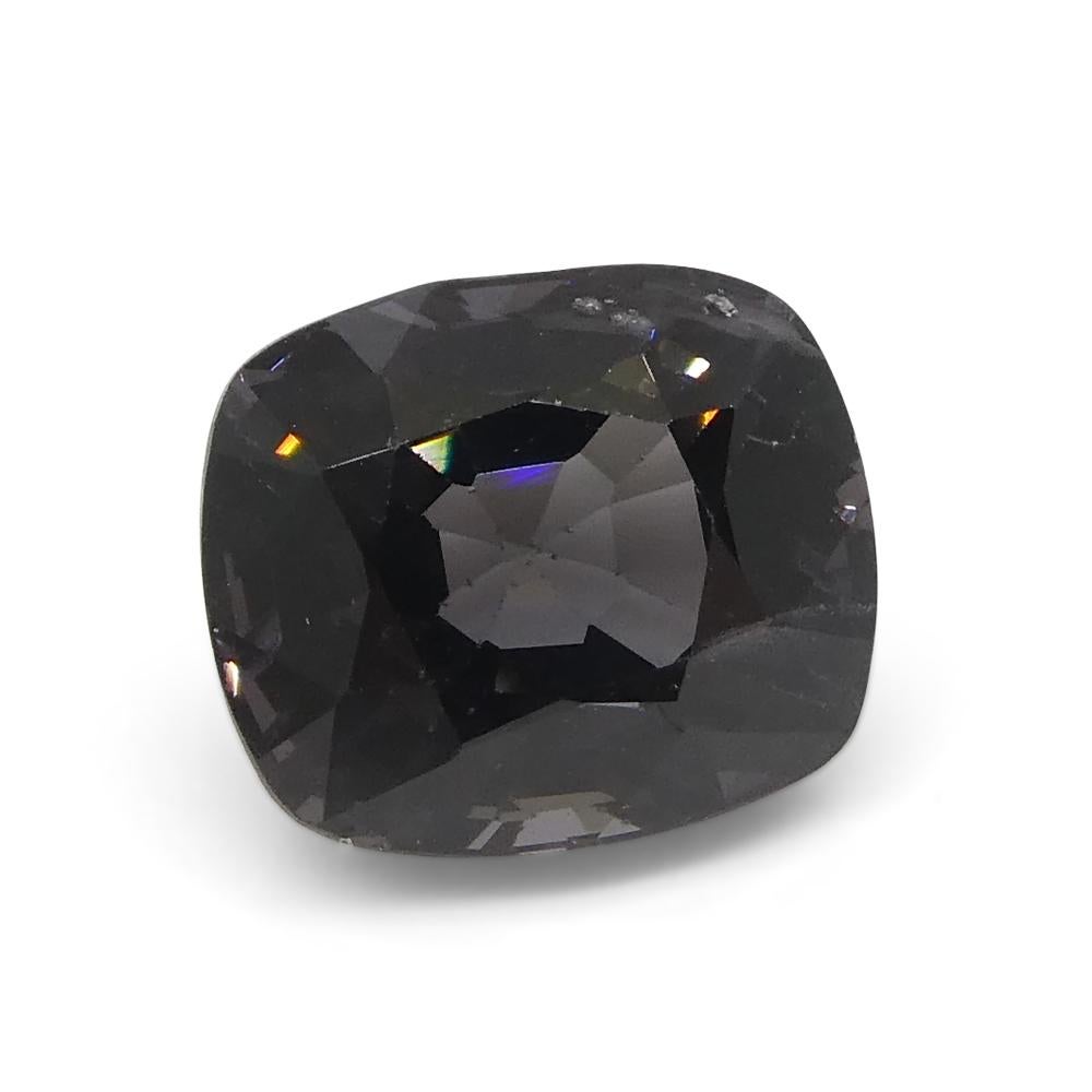 5,25ct Spinello grigio rettangolare a cuscino dalla Birmania in vendita 10