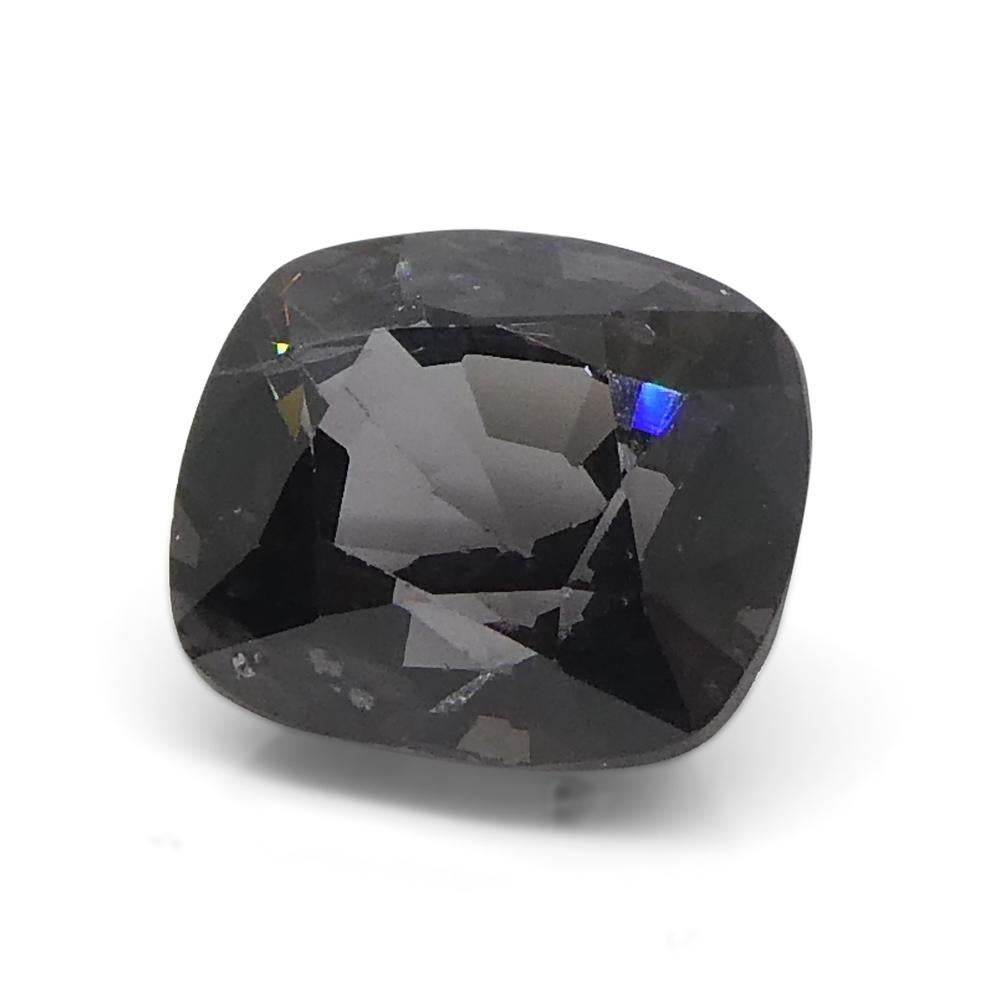 5,25ct Spinello grigio rettangolare a cuscino dalla Birmania in vendita 12