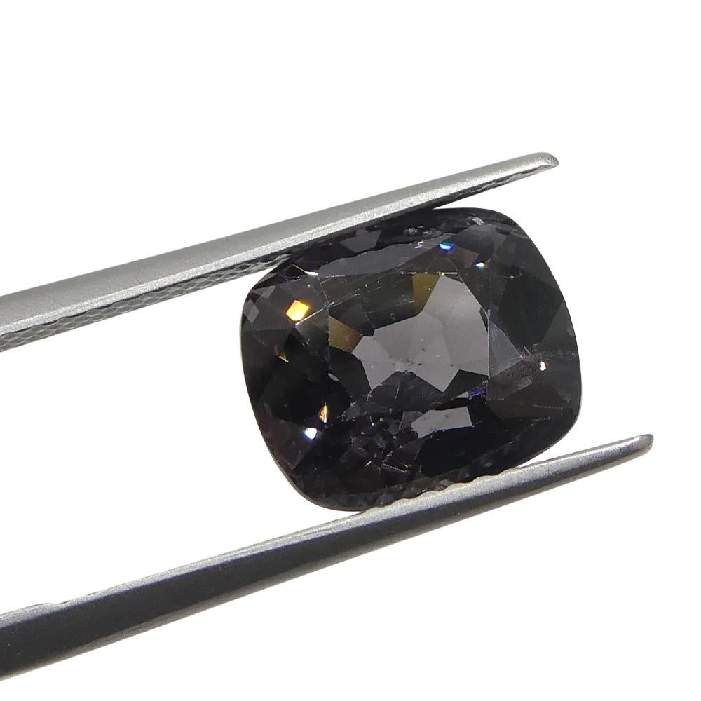 5,25ct Spinello grigio rettangolare a cuscino dalla Birmania in vendita 13