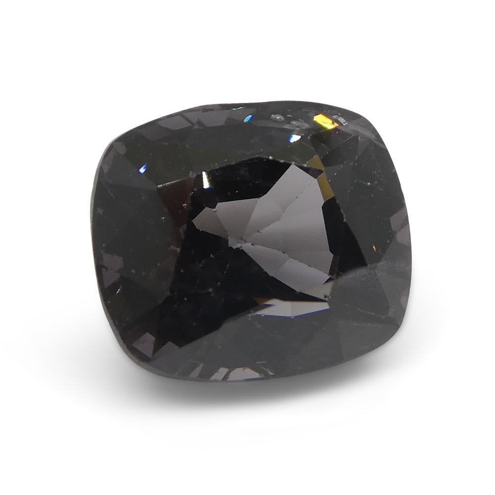 da uomo o donna 5,25ct Spinello grigio rettangolare a cuscino dalla Birmania in vendita