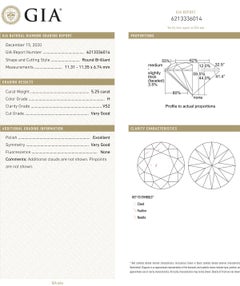 5.25ct Round Brilliant Diamond Ring 'H/VS2'