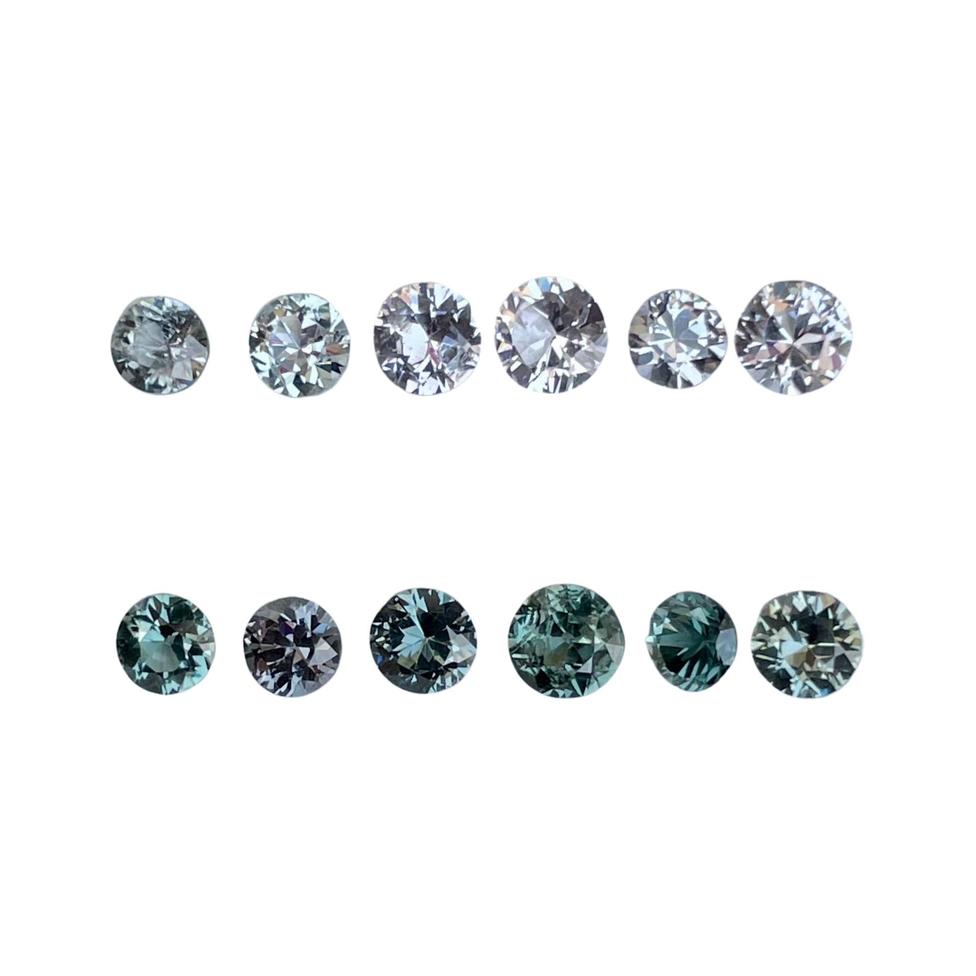 5,26 quilates Lote de 12 gemas de espinela talla redonda de Birmania