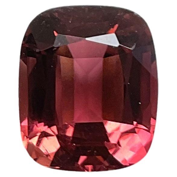 5.26 Carats Red Tourmaline Cushion Faceted Cutstone For Jewelry Natural Gemstone