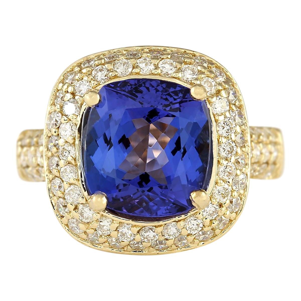 18 Karat Gold 5.27 Carat Blue Sapphires 2.94 Carat White Diamonds Band
