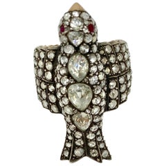 5.27 Carat Rose Cut Diamond Bird Ring