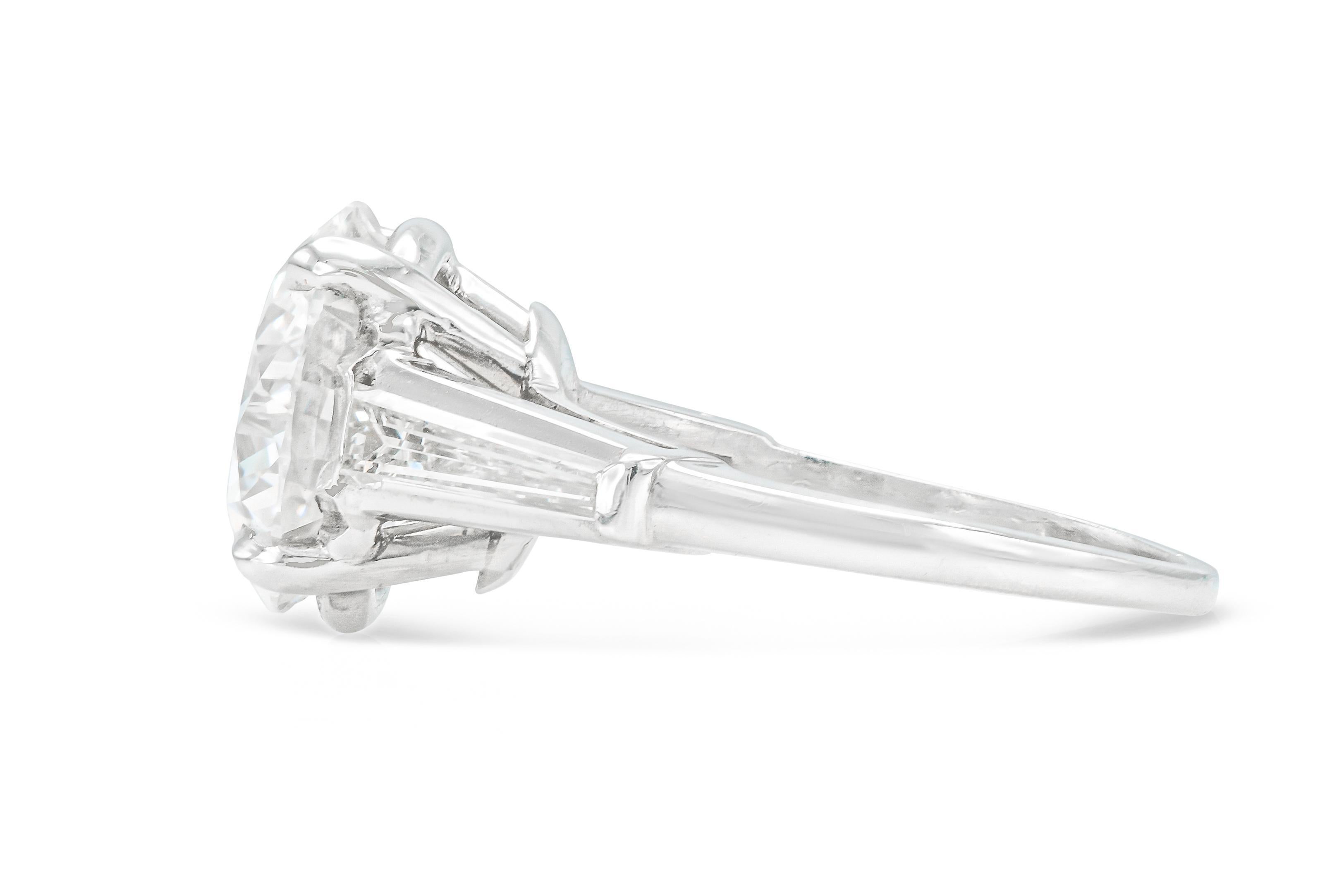 5.27 Karat Runder Brillantschliff Diamant Verlobungsring (Rundschliff) im Angebot