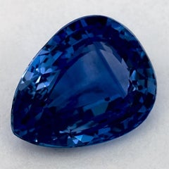 5.27 Ct Blue Sapphire Pear Loose Gemstone
