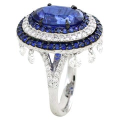 Anillo de 4,9 cts de Cinita y 1,37 cts de Diamante Blanco