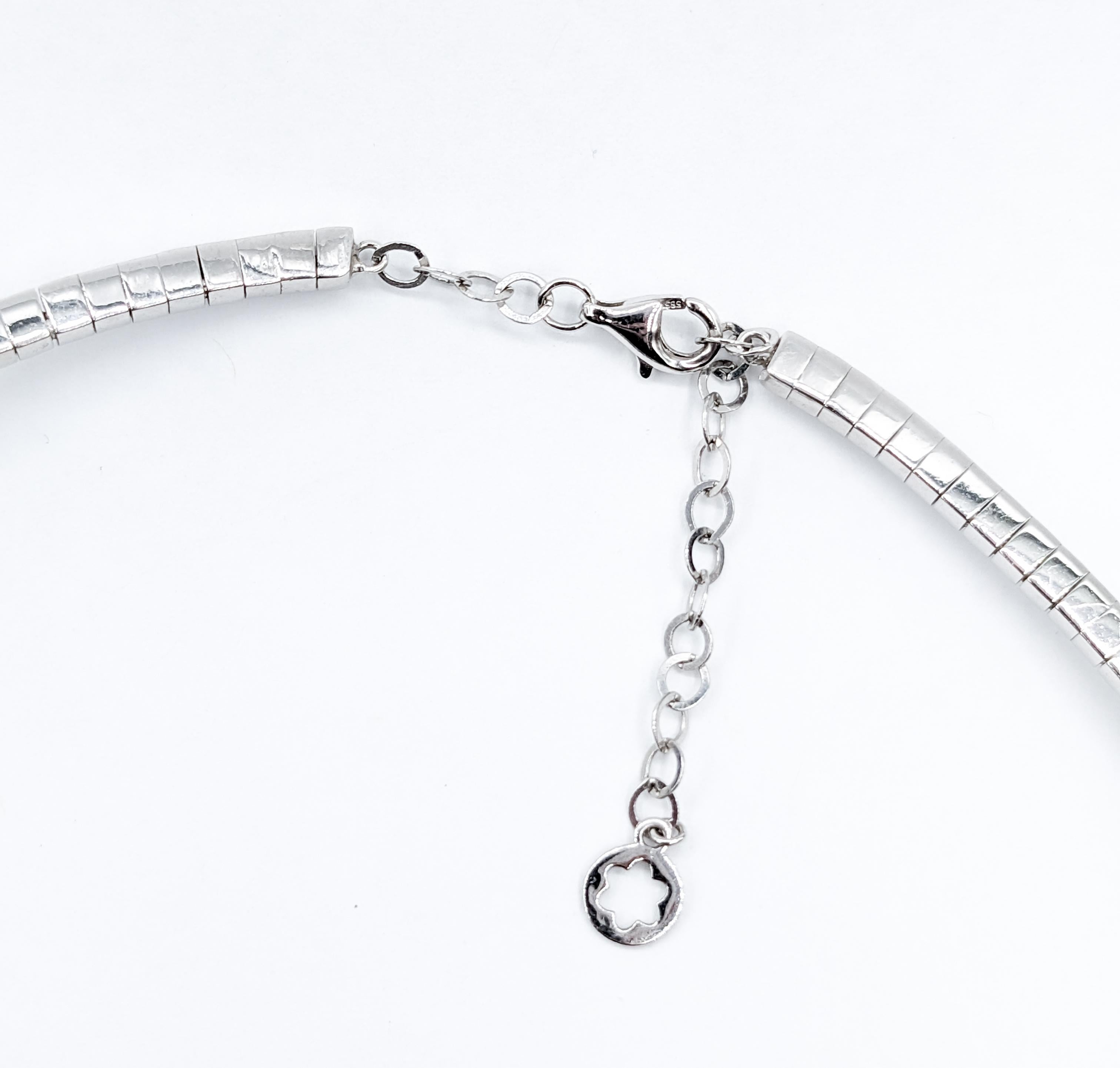 Collier ras du cou flexible en or 14K et diamants 5,27ctw en vente 2