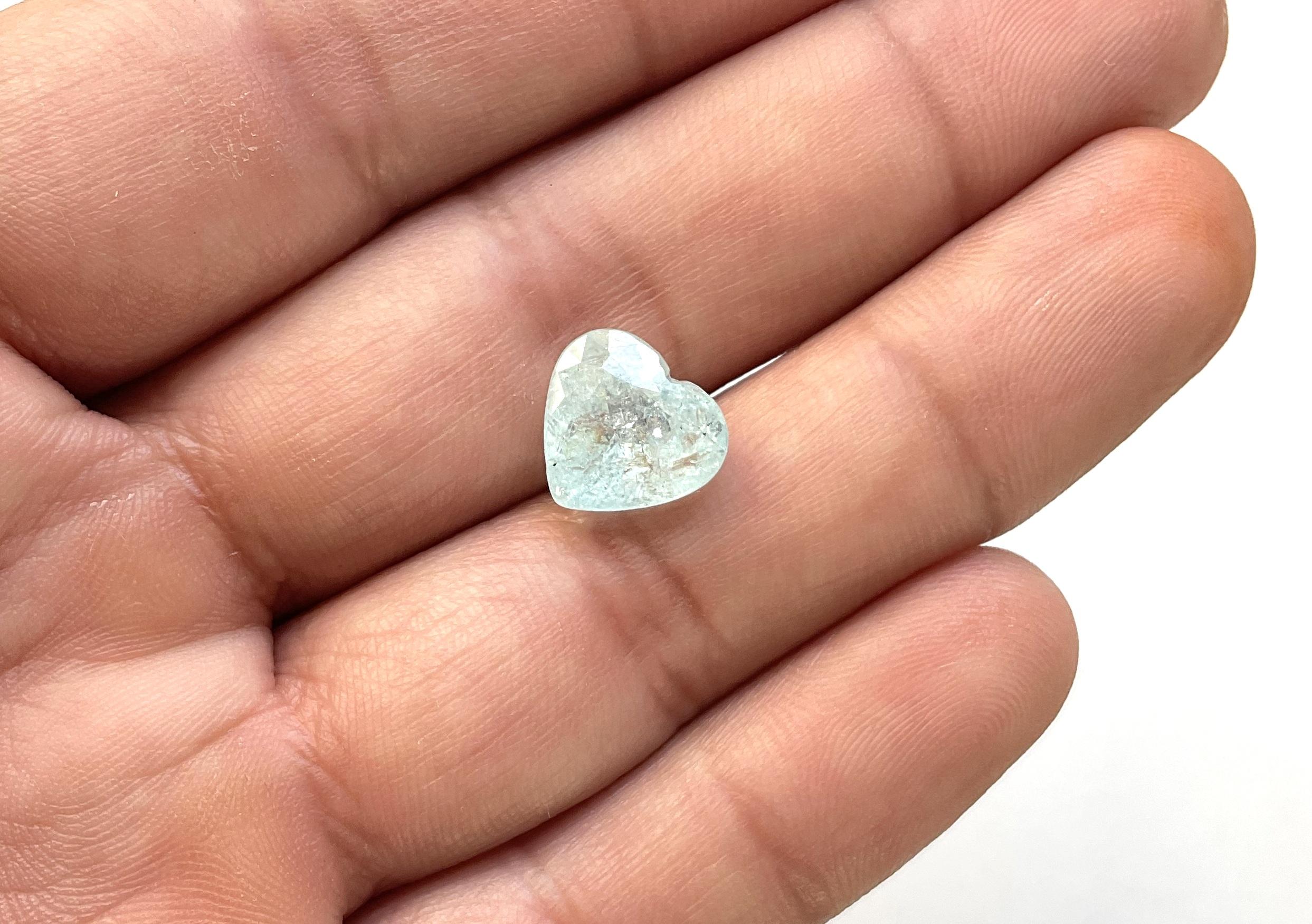 5.28 Carats Paraiba Tourmaline Heart Cut Stone For Fine Jewelry Natural Gemstone For Sale 5