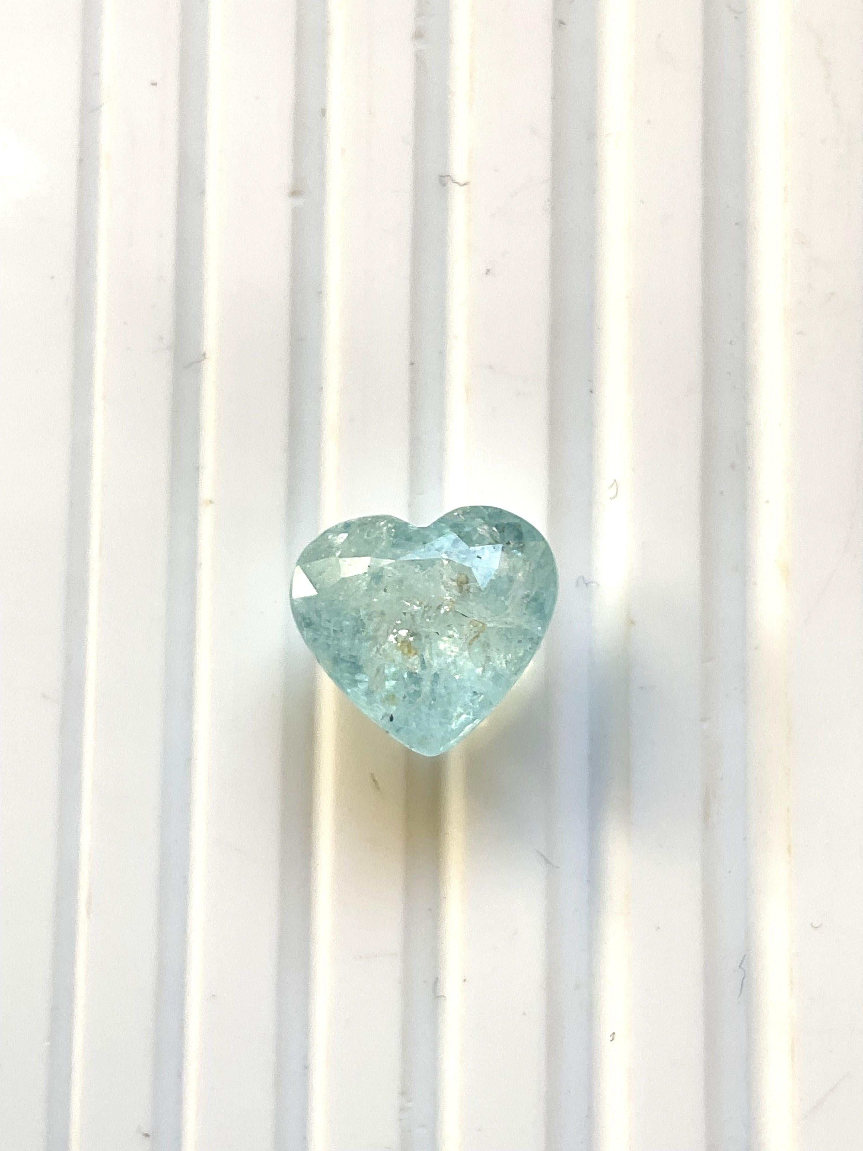 5.28 Carats Paraiba Tourmaline Heart Cut Stone For Fine Jewelry Natural Gemstone In New Condition For Sale In Jaipur, RJ