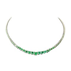 5.28 Ct Emerald riviera Necklace 5.28 Ct Emerald riviera Necklace