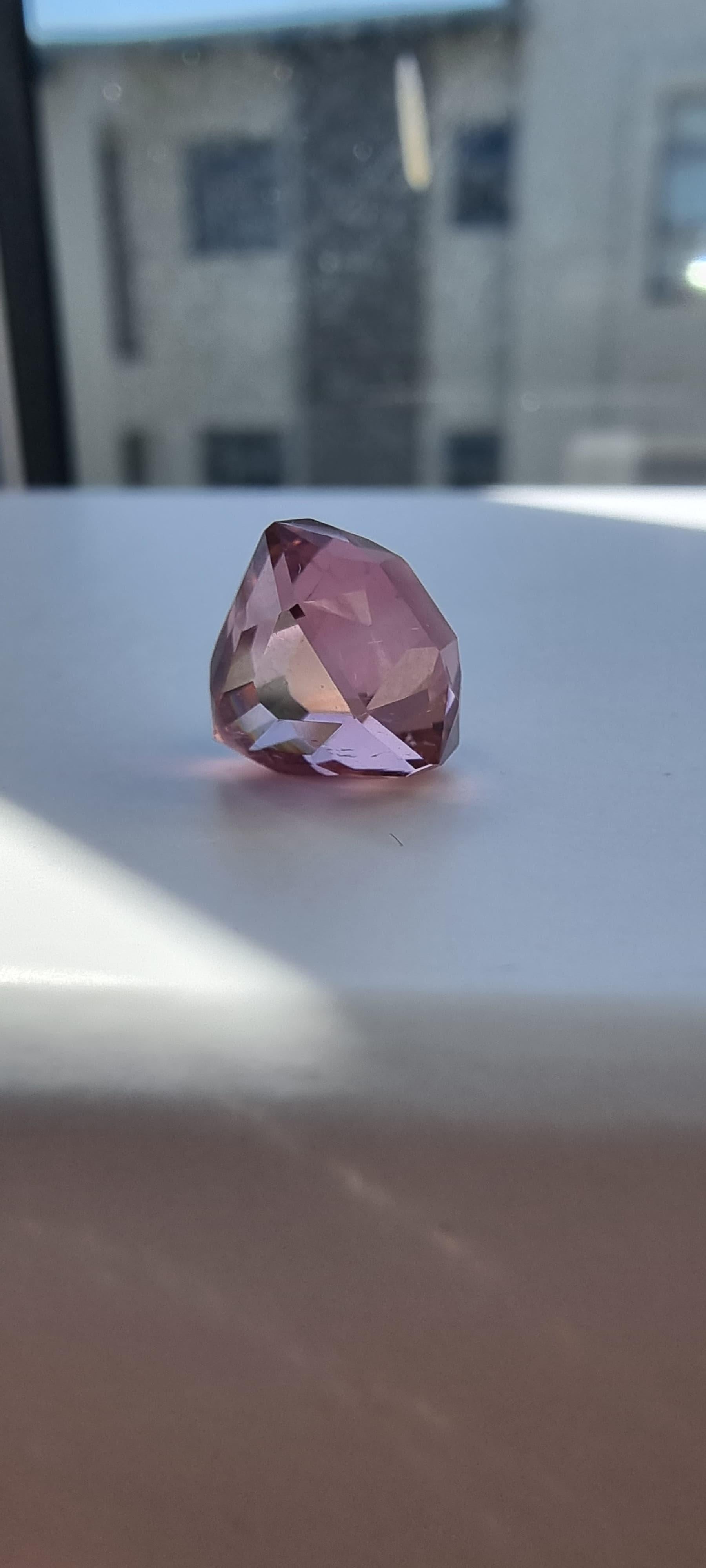 5,28ct Rosa Achteckiger Schliff Natürlicher Turmalin Loser Edelstein im Angebot 8