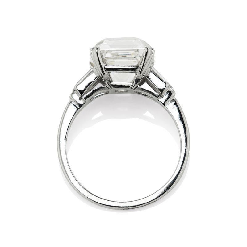 vintage asscher cut diamond ring