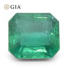 5.29ct Octagonal/Emerald Cut Green Emerald GIA Certified Zambia (F2)