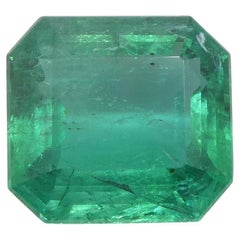 Esmeralda verde de 5,29 ct, talla octogonal/esmeralda, certificada por el GIA de Zambia (F2)