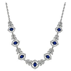 Collar de Zafiro de 5,29 ct y Diamantes de 2,75 ct