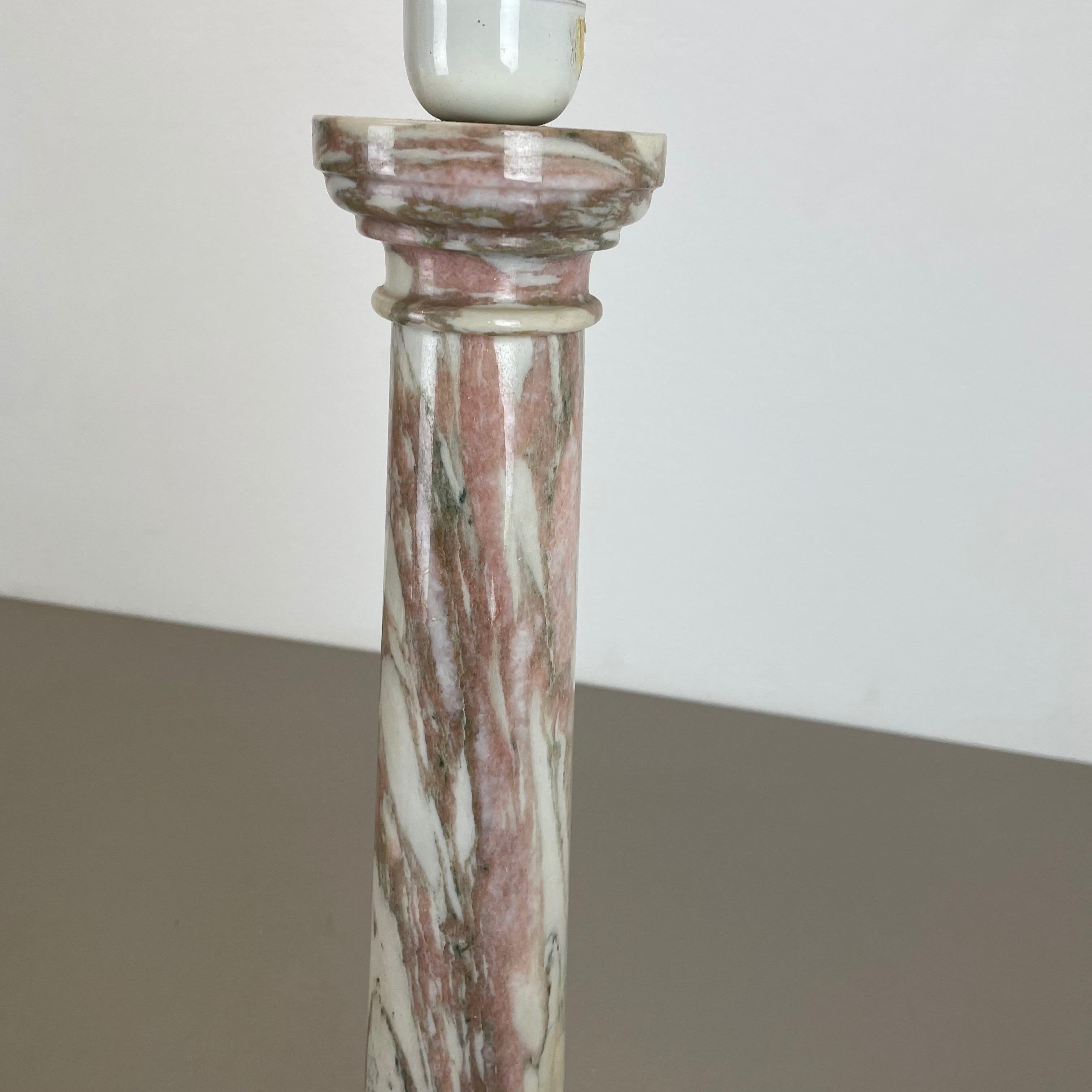 Vintage Hollywood Regency Onyx Marble Light Base Table Light, Italy, 1970s For Sale 6