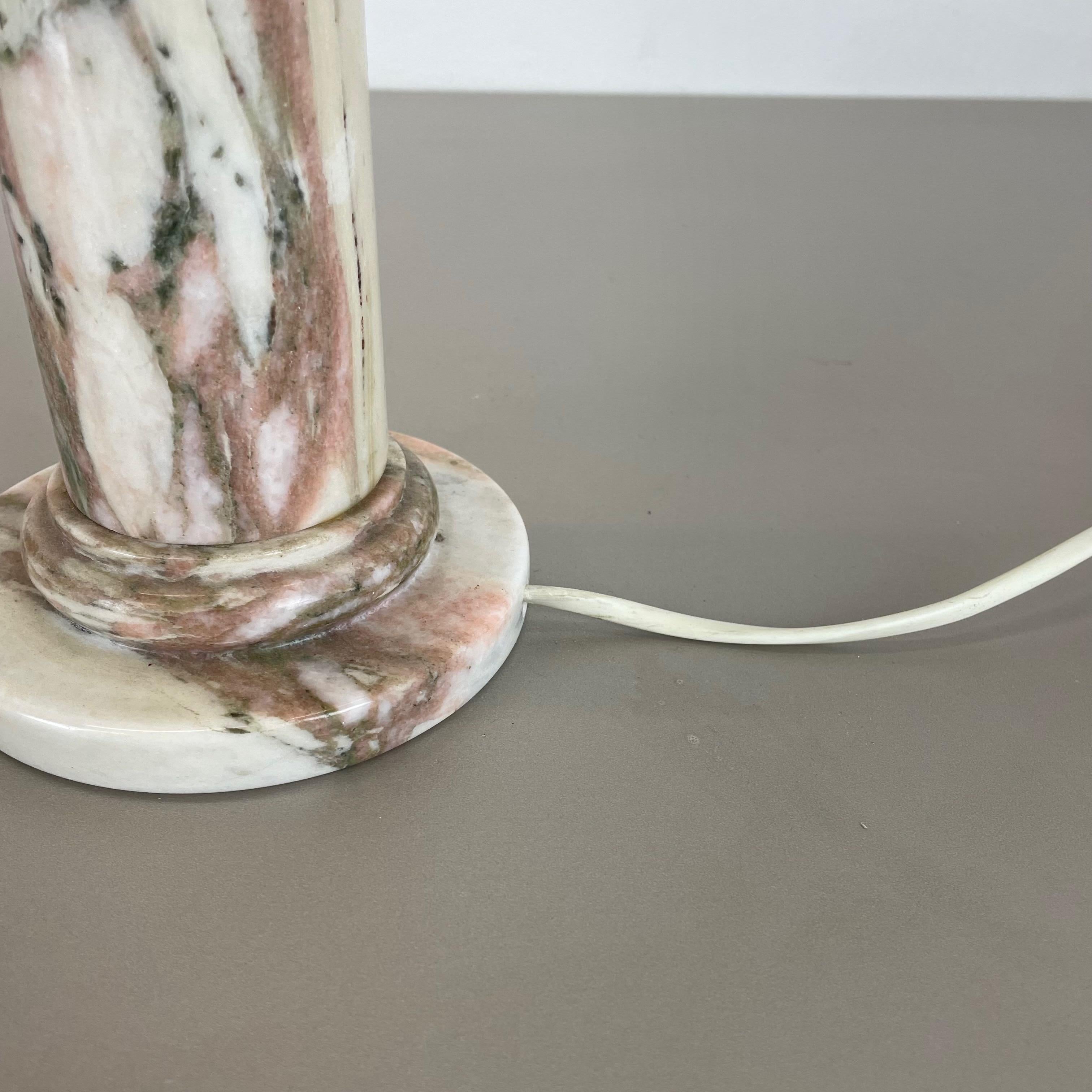 Vintage Hollywood Regency Onyx Marble Light Base Table Light, Italy, 1970s For Sale 7