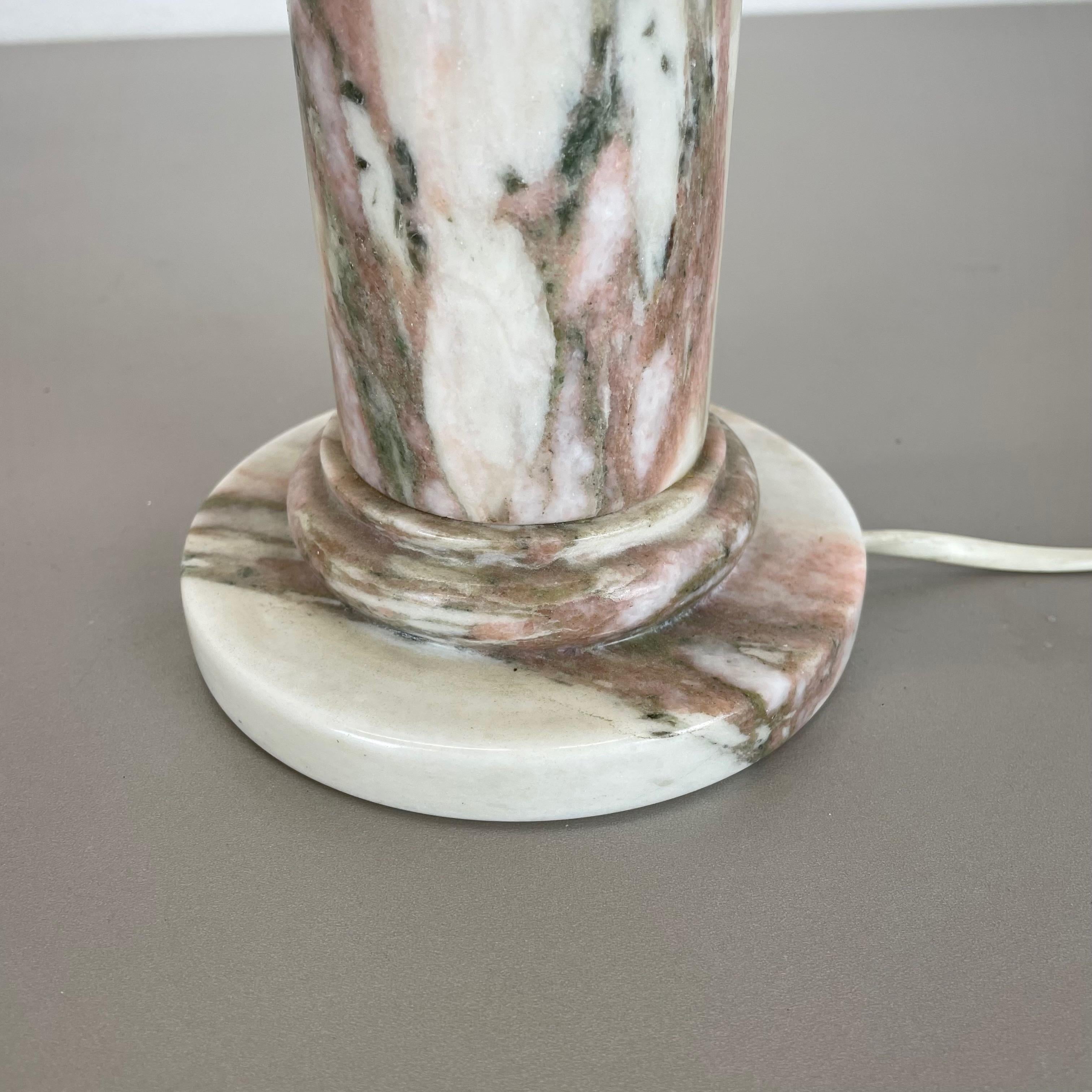 Vintage Hollywood Regency Onyx Marble Light Base Table Light, Italy, 1970s For Sale 8