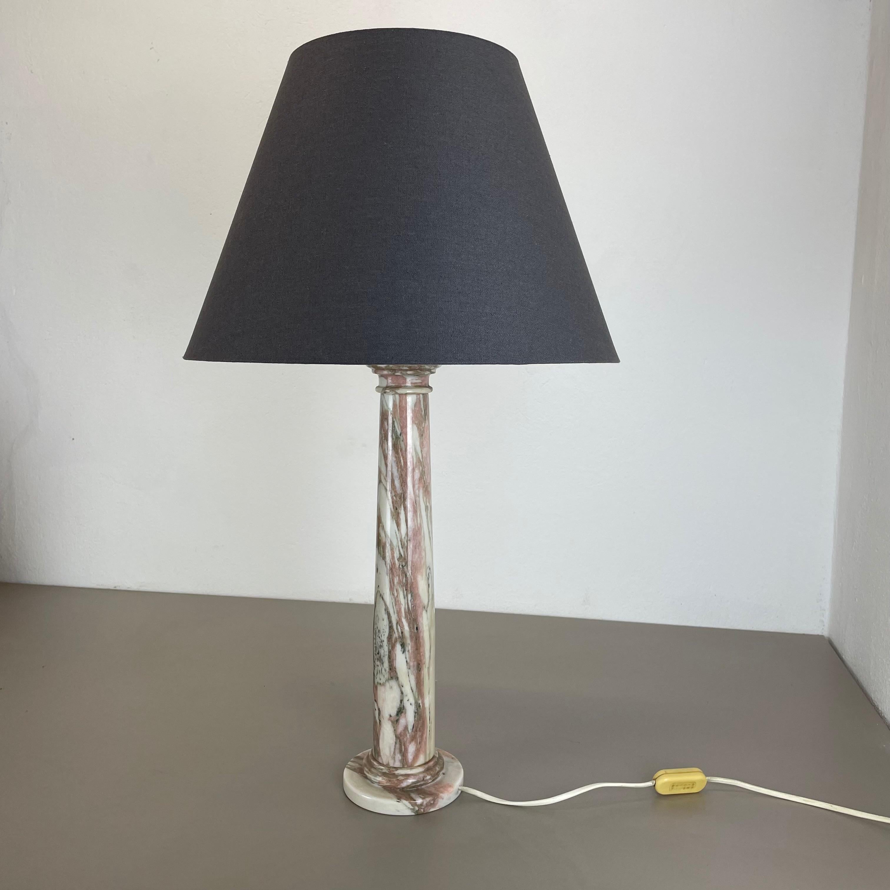 Vintage Hollywood Regency Onyx Marble Light Base Table Light, Italy, 1970s For Sale 10