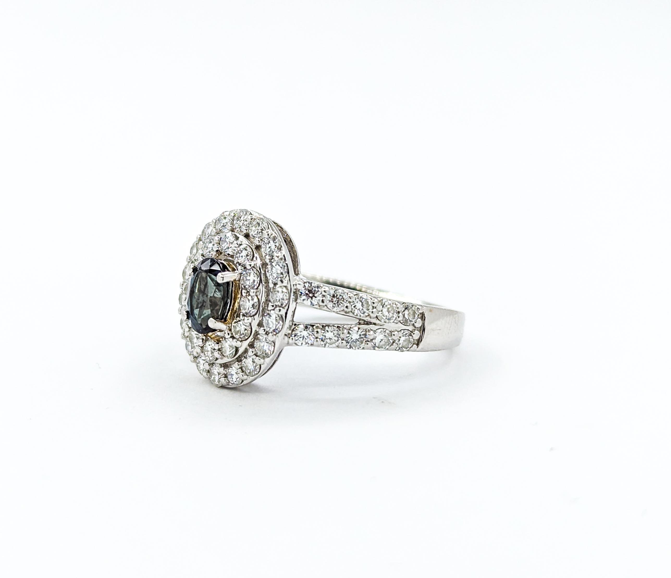 .52ct Alexandrit & Doppel-Diamant Halo Ring in 18kt Weißgold 4