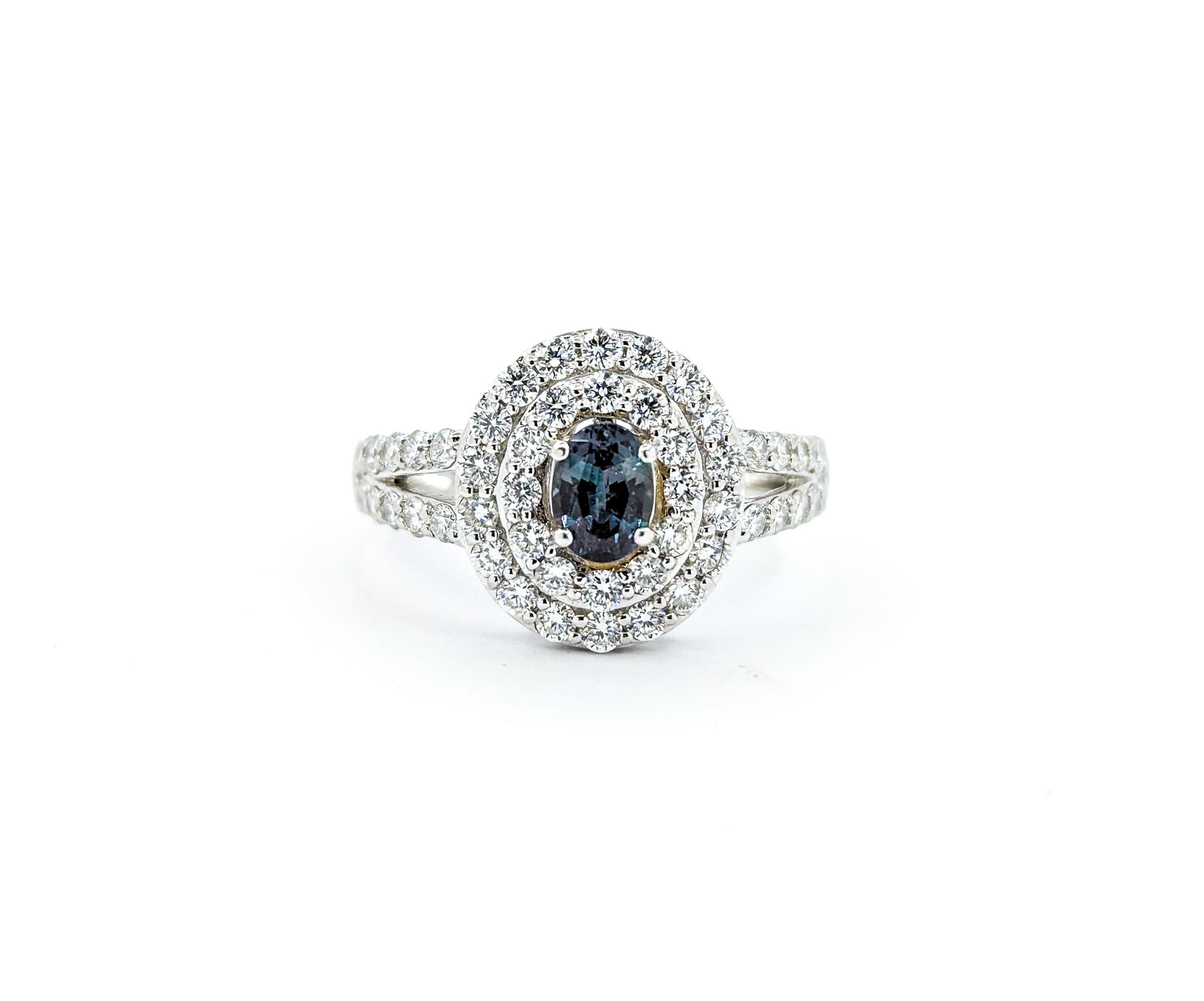 .52ct Alexandrit & Doppel-Diamant Halo Ring in 18kt Weißgold 6