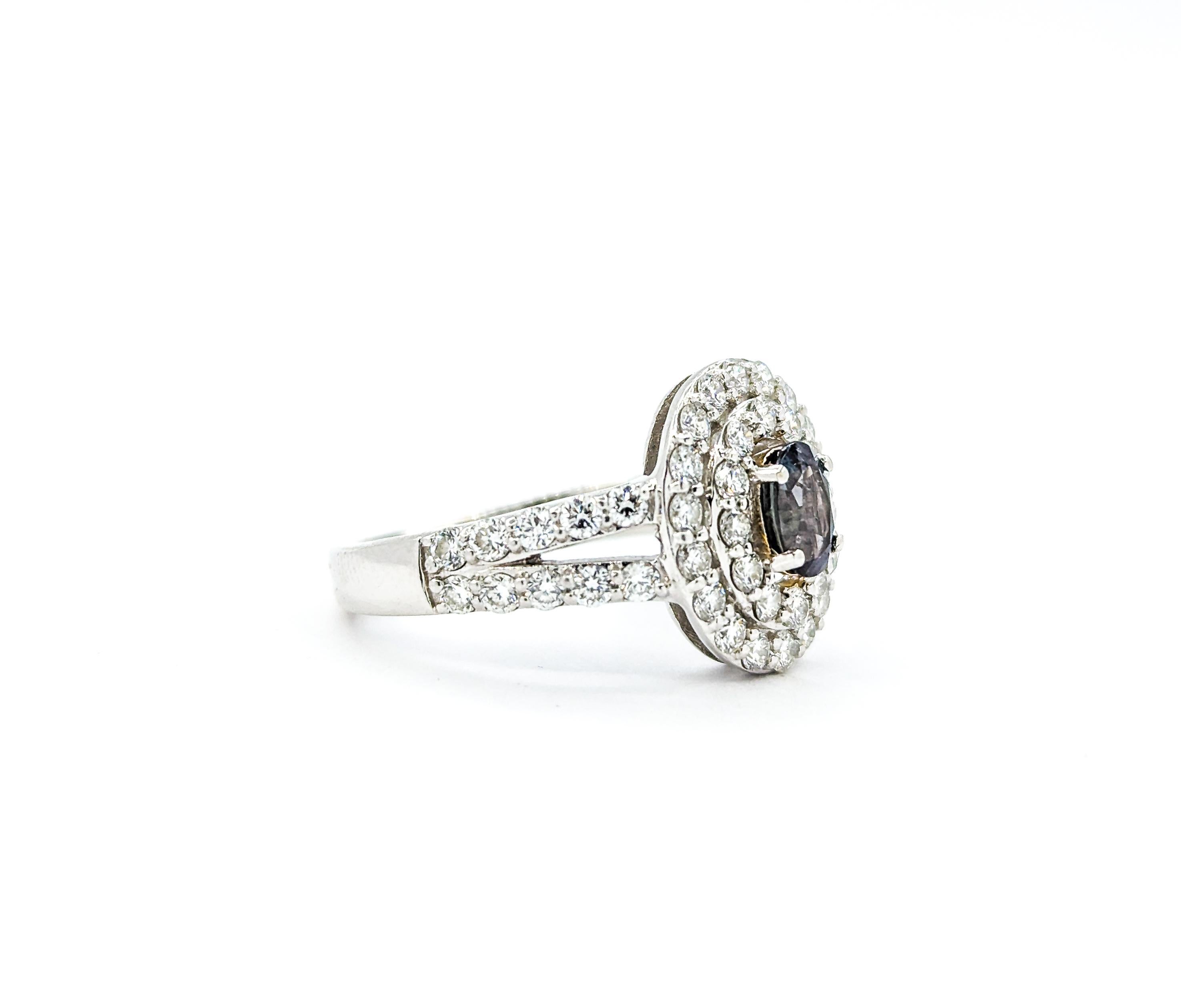.52ct Alexandrit & Doppel-Diamant Halo Ring in 18kt Weißgold 3
