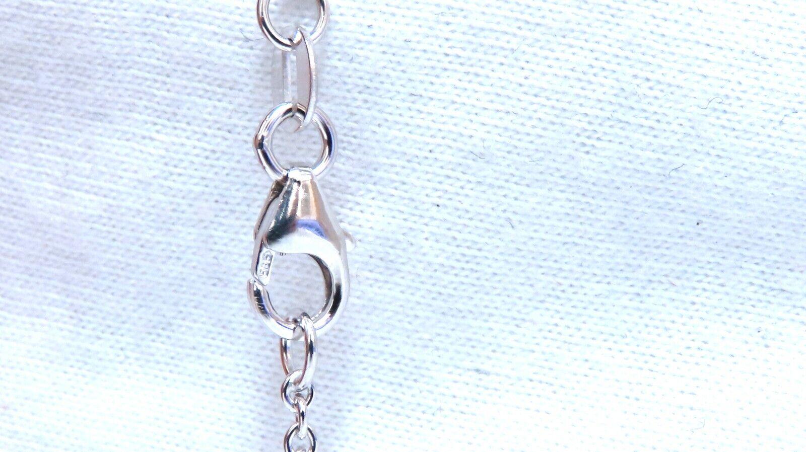 Uncut .52ct Bead Set Heart Natural Diamonds Necklace 14 Karat For Sale