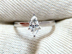 .52 Carat Natural Marquise Diamond Solitaire Engagement Ring 14 Karat