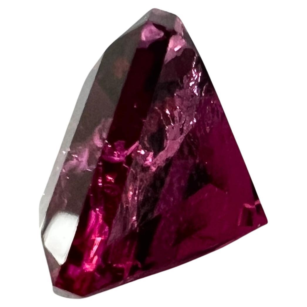 Women's or Men's 5.2ct Pink Asscher Rubellite Gemstone For Sale