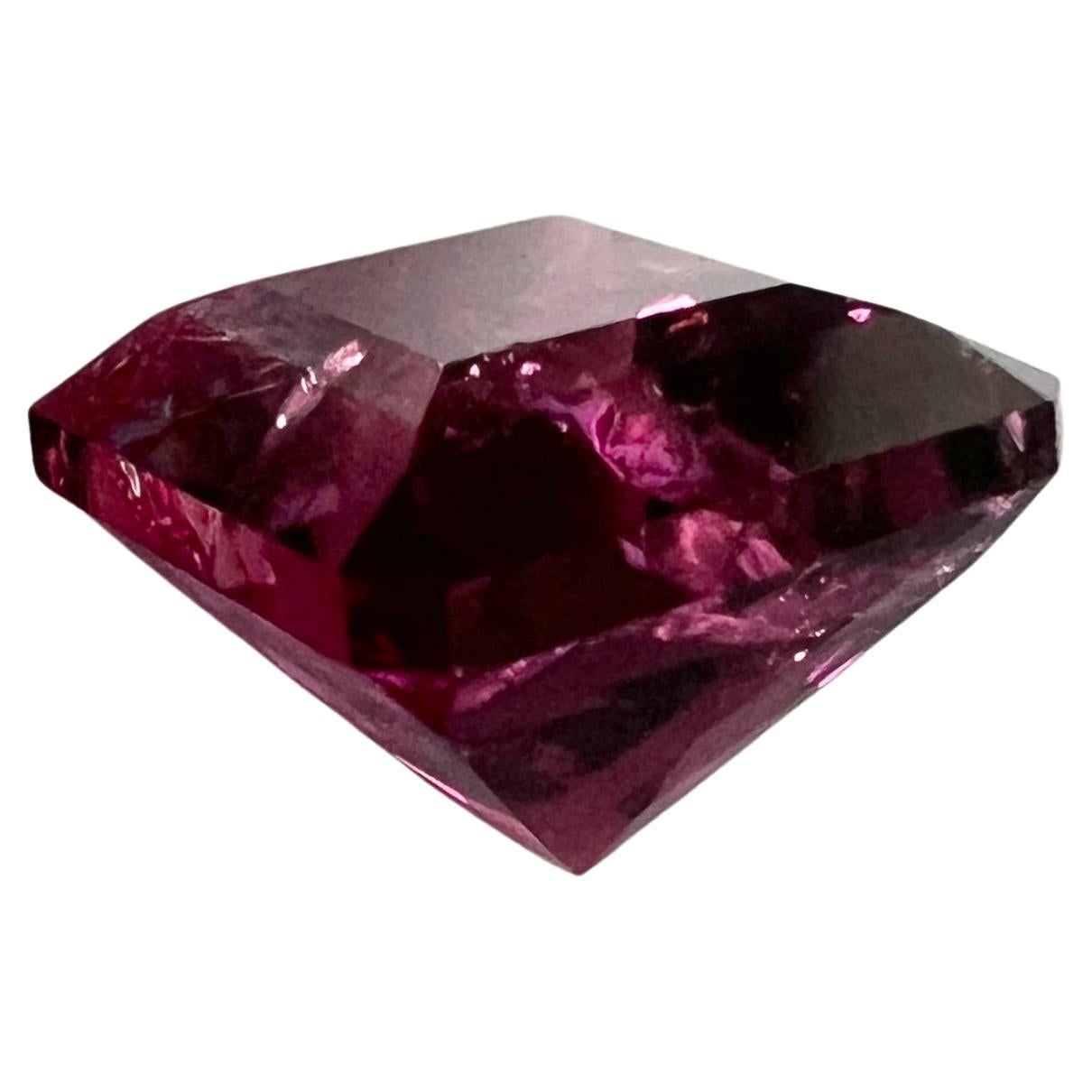 5.2ct Pink Asscher Rubellite Gemstone For Sale 1